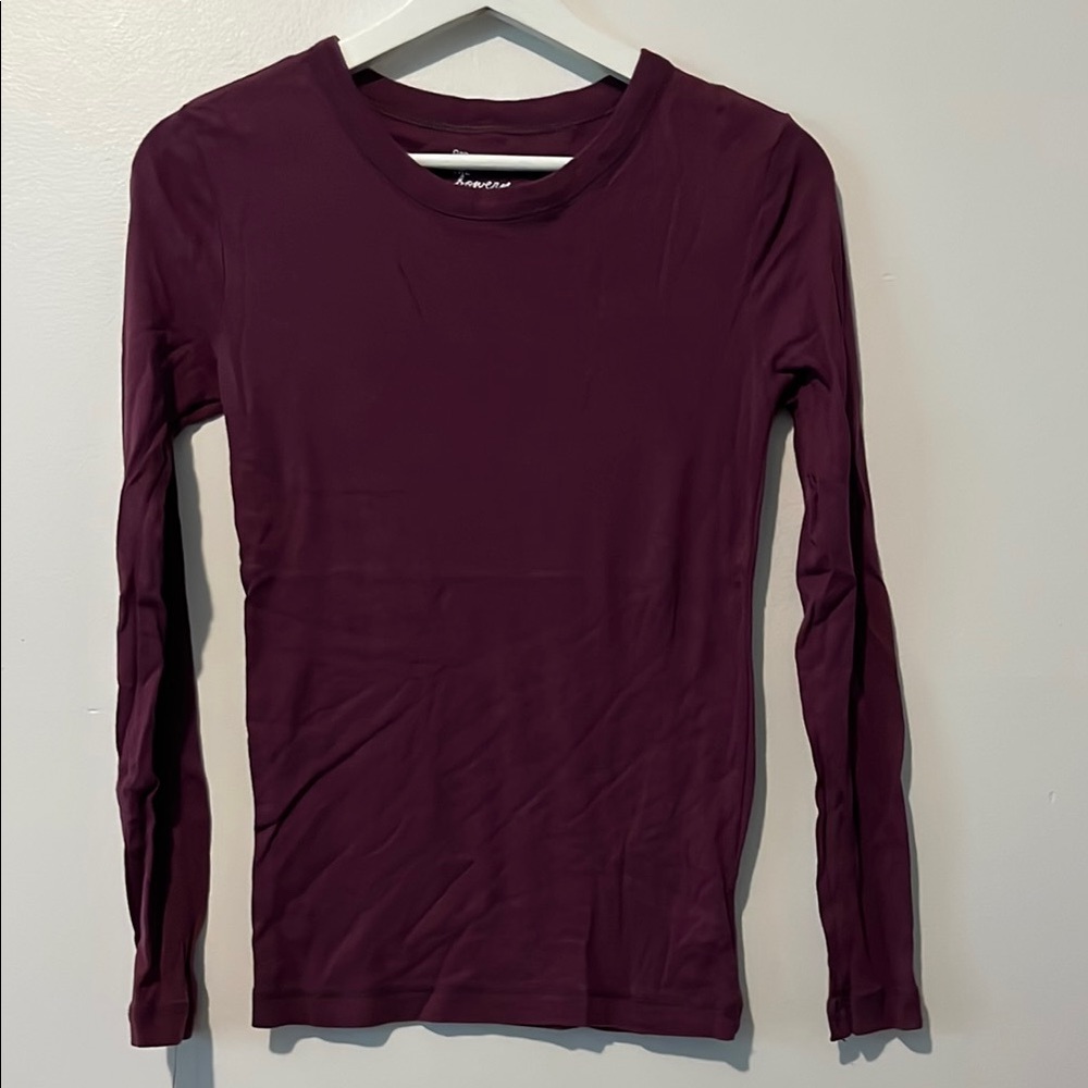 GAP Purple Fitted Long Sleeve T-Shirt
